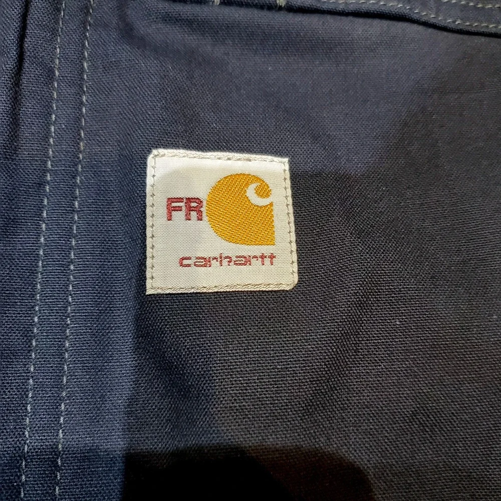 Carhartt FR Full‎ Swing Quick Duck Jacket Men's XL Navy Blue NFPA 2112 Workwear